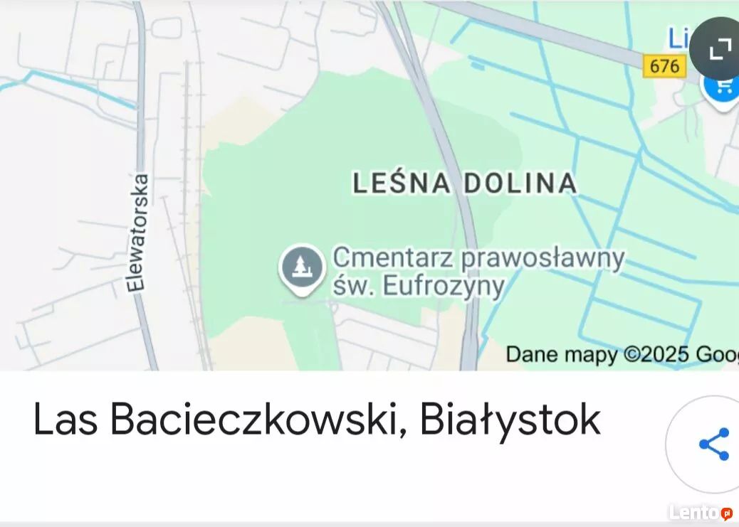 Działka leśna Białystok Leśna Dolina, al. Niepodległości