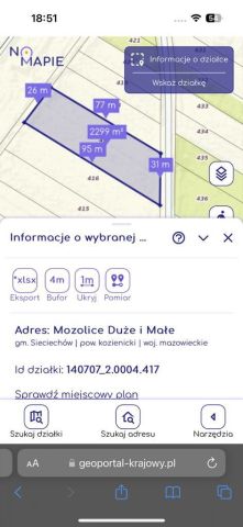 Działka rolno-budowlana Mozolice Duże. Zdjęcie 1