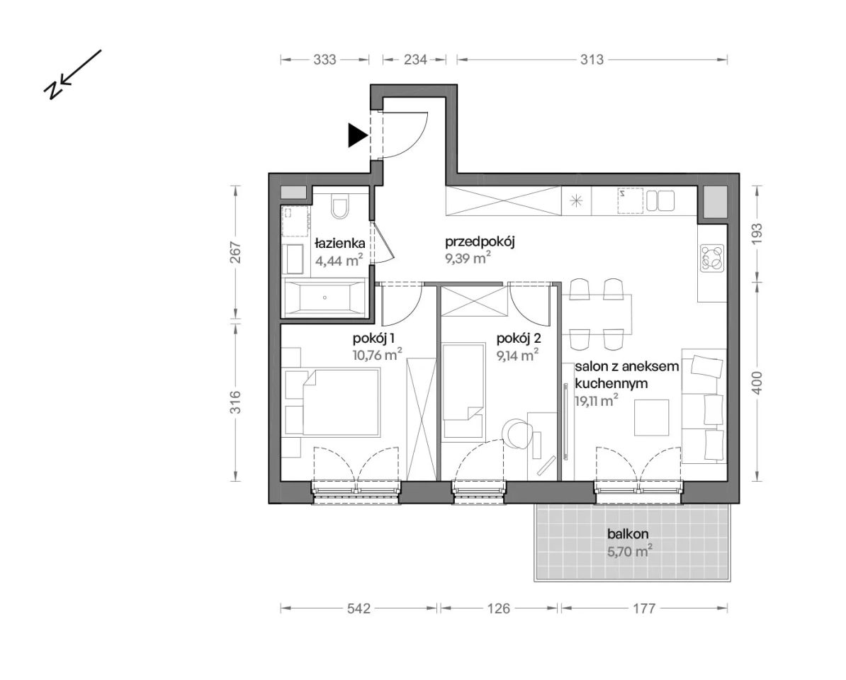 Mieszkanie 3-pokojowe Katowice Brynów, ul. Ceglana. Zdjęcie 7