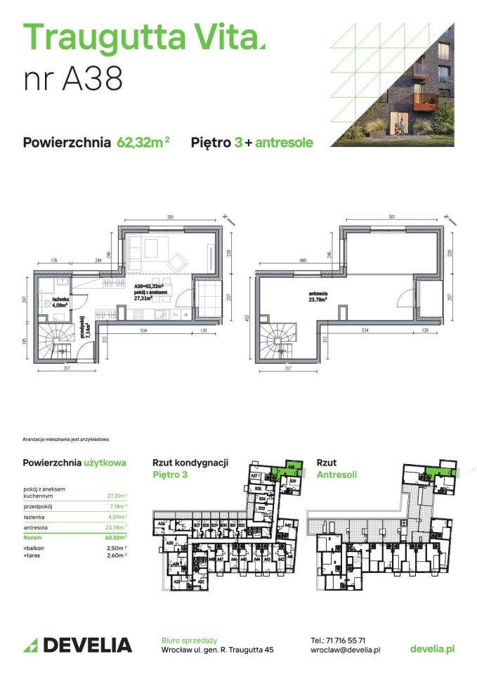 Mieszkanie 2-pokojowe Wrocław, ul. gen. Romualda Traugutta. Zdjęcie 6