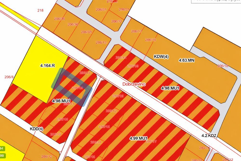 Działka budowlana Dobrzewino. Zdjęcie 3