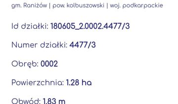 Działka rolno-budowlana Wola Raniżowska