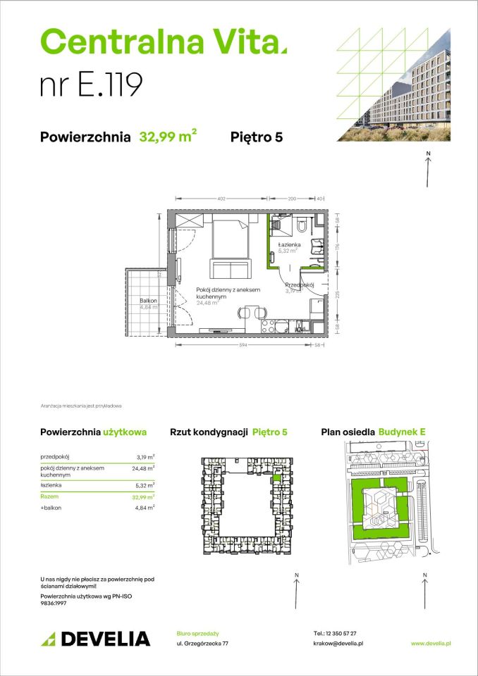 Mieszkanie 1-pokojowe Kraków Czyżyny, ul. Romana Ciesielskiego. Zdjęcie 14