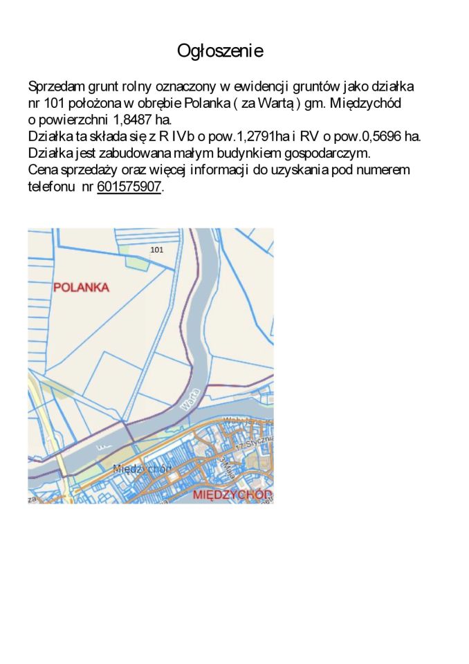 Działka rolna Polanka. Zdjęcie 2