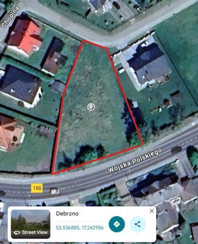 Działka budowlana Debrzno, ul. Wojska Polskiego. Zdjęcie 1
