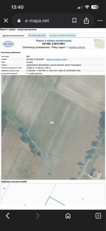 Działka rolna Łazisko. Zdjęcie 3