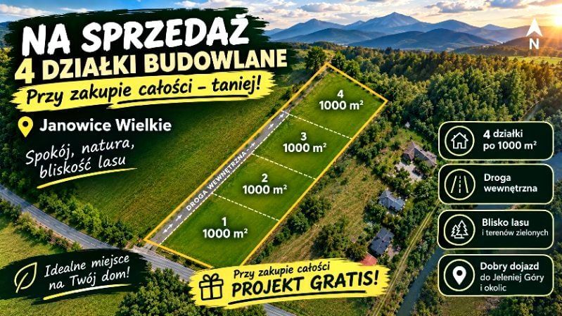 Działka budowlana Janowice Wielkie, ul. Polna. Zdjęcie 7