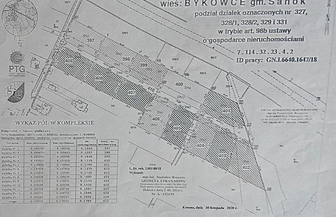 Działka budowlana Bykowce, ul. Piaskowa