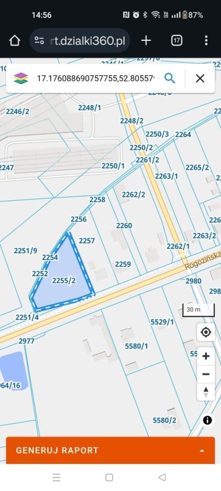 Działka rolna Wągrowiec, ul. Rogozińska. Zdjęcie 2