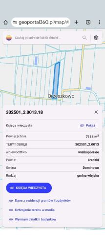 Działka rolno-budowlana Orzeszkowo. Zdjęcie 1