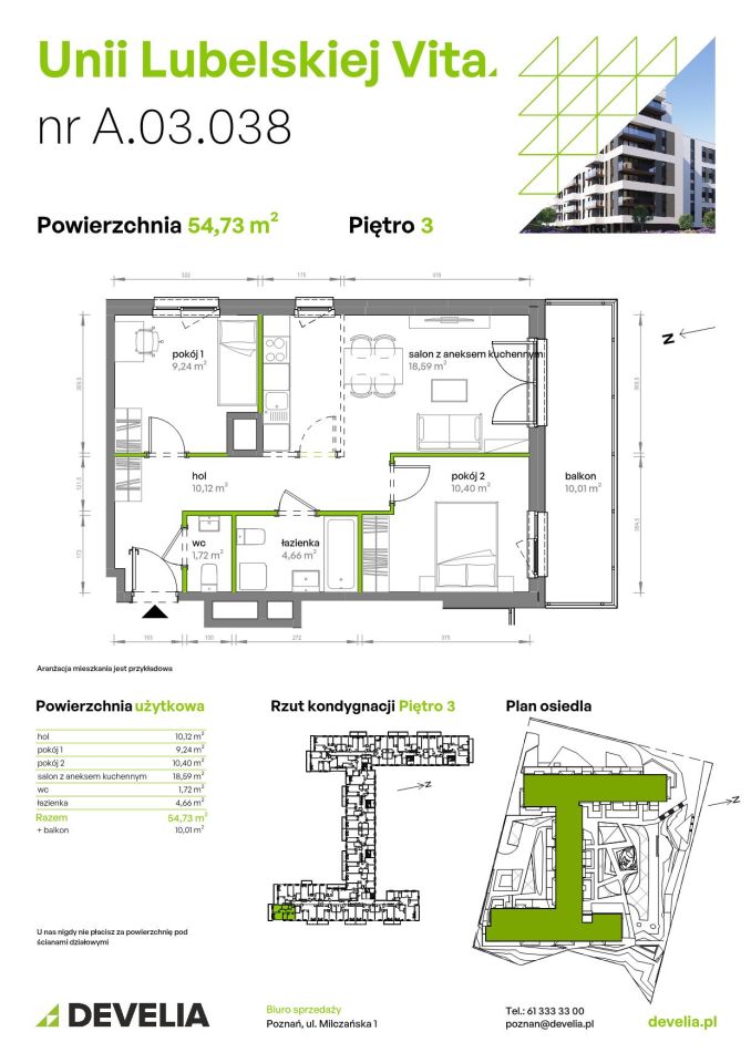 Mieszkanie 3-pokojowe Poznań Starołęka, ul. Unii Lubelskiej. Zdjęcie 7