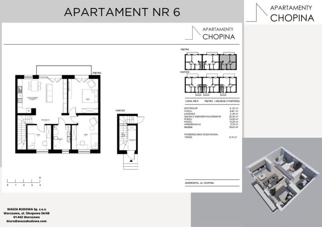 Mieszkanie 4-pokojowe Andrespol, ul. Fryderyka Chopina. Zdjęcie 5