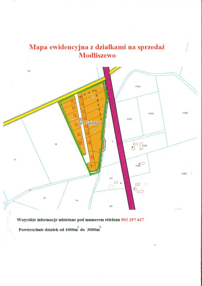 Działka budowlana Modliszewo