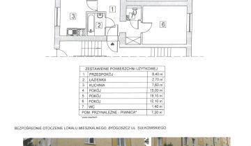 Mieszkanie 3-pokojowe Bydgoszcz Osiedle Leśne, ul. Józefa Sułkowskiego