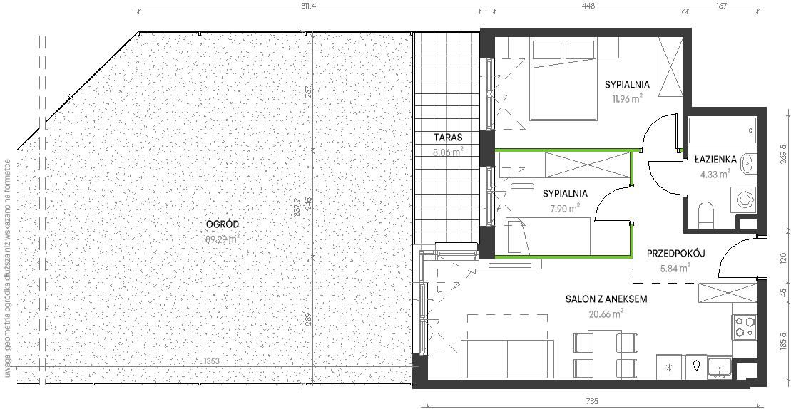 Mieszkanie 3-pokojowe Wrocław Maślice, ul. Augustowska. Zdjęcie 6