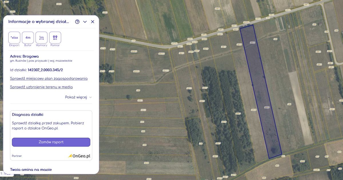 Działka rolno-budowlana Brogowa. Zdjęcie 2