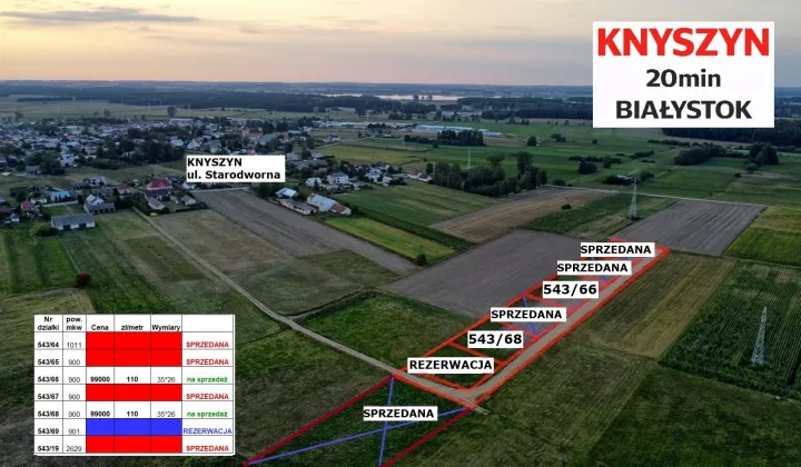 Działka budowlana Knyszyn, ul. Starodworna