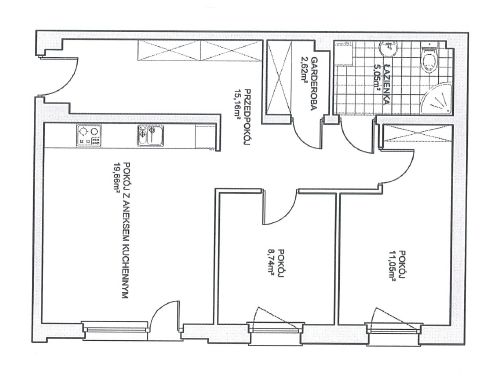 Mieszkanie 3-pokojowe Wejherowo Centrum, ul. Jana III Sobieskiego. Zdjęcie 1