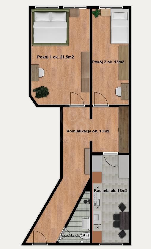 Mieszkanie 2-pokojowe Wrocław, pl. Powstańców Wielkopolskich. Zdjęcie 16