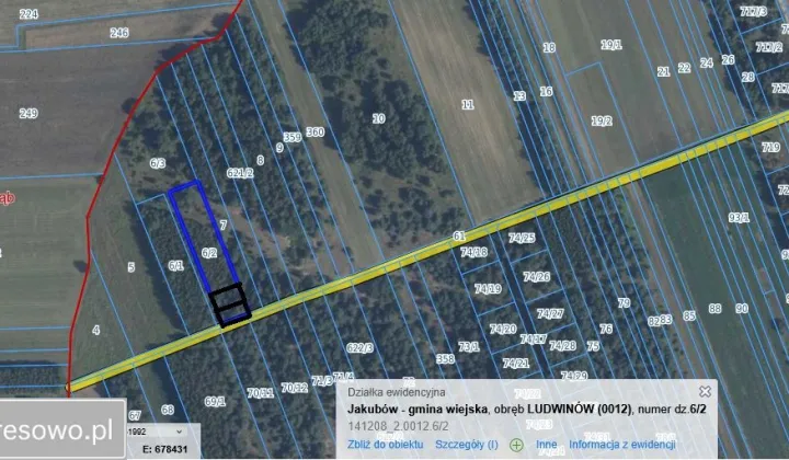 Działka rekreacyjna Ludwinów