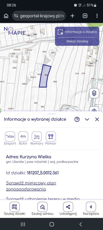 Działka Kurzyna Wielka Zarowie. Zdjęcie 3