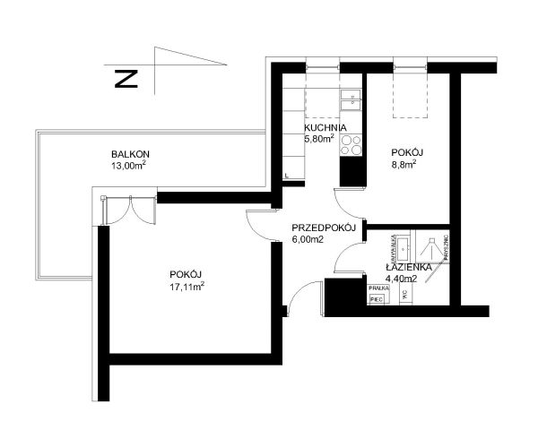 Mieszkanie 2-pokojowe Rzeszów Słocina, ul. Henryka Wieniawskiego. Zdjęcie 1