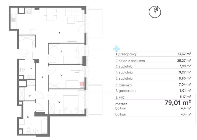 Mieszkanie 4-pokojowe Łódź Polesie. Zdjęcie 7