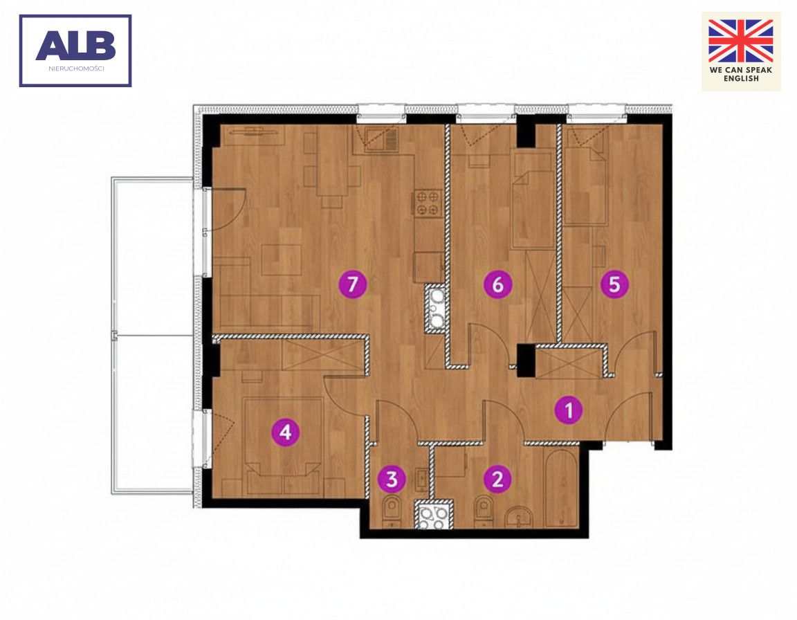 Mieszkanie 4-pokojowe Gdańsk Siedlce. Zdjęcie 3