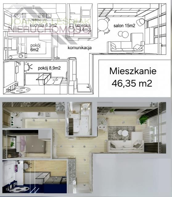 Mieszkanie 3-pokojowe Olkusz, ul. Legionów Polskich. Zdjęcie 10