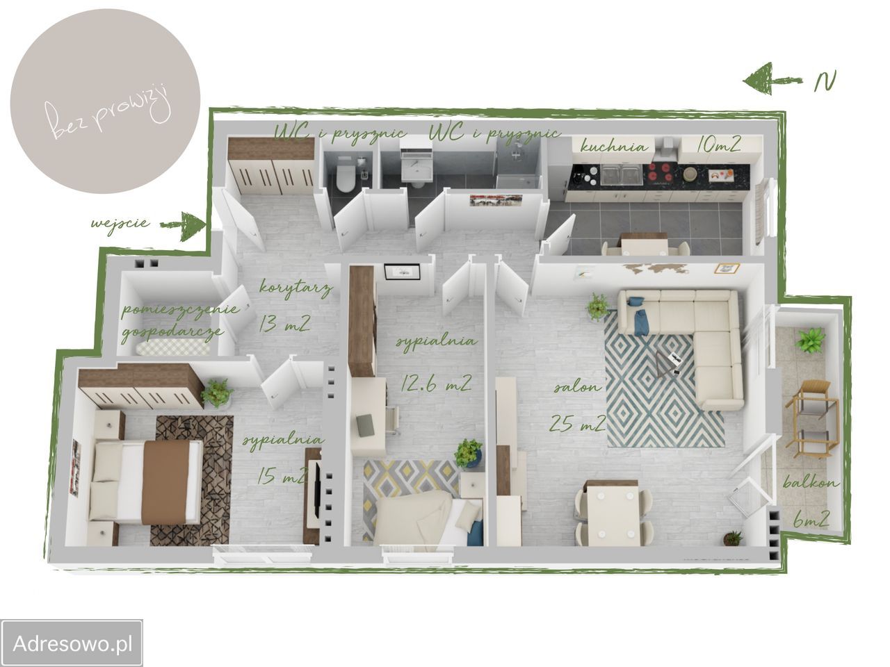 Mieszkanie 3-pokojowe Legnica Centrum, ul. Najświętszej Marii Panny. Zdjęcie 12