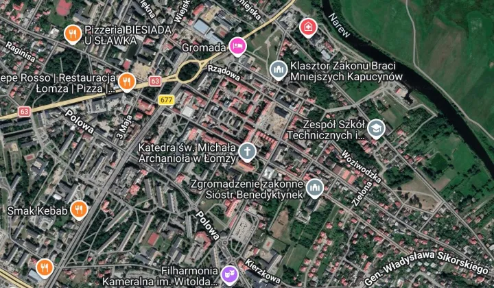 Mieszkanie 3-pokojowe Łomża Śródmieście, ul. Farna