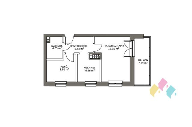 Mieszkanie 2-pokojowe Olsztyn, ul. ks. Roberta Bilitewskiego. Zdjęcie 7