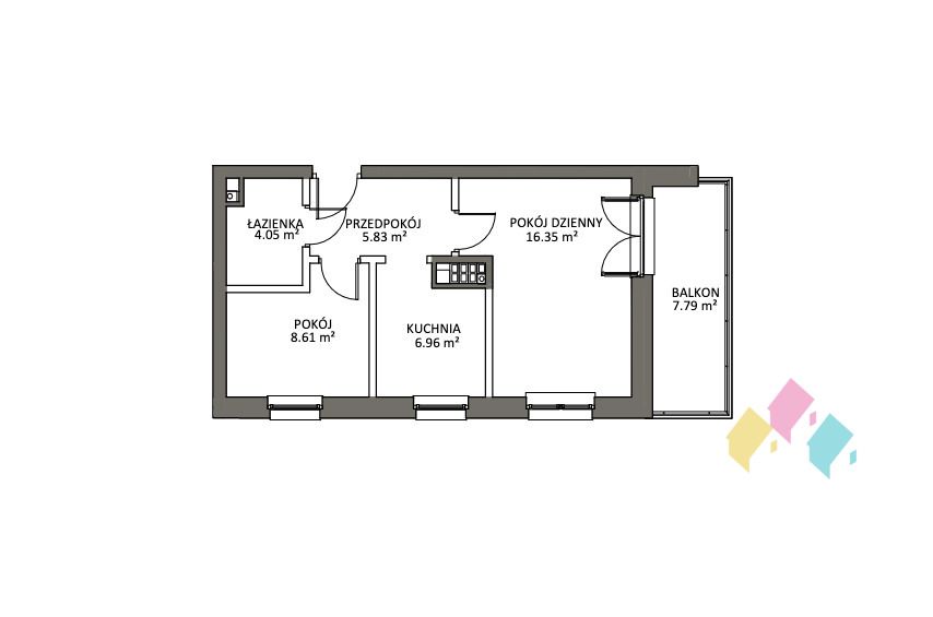 Mieszkanie 2-pokojowe Olsztyn, ul. ks. Roberta Bilitewskiego. Zdjęcie 7