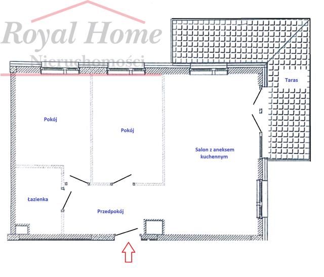 Mieszkanie 3-pokojowe Wrocław Krzyki. Zdjęcie 13