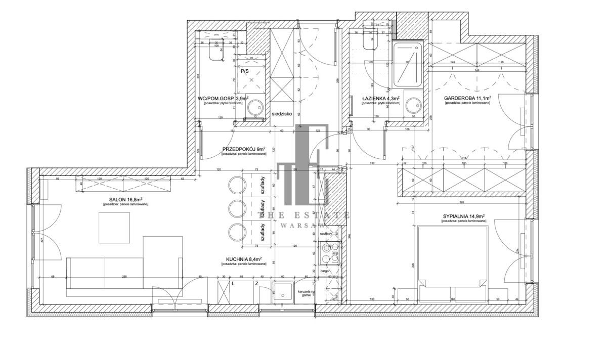 Mieszkanie 3-pokojowe Warszawa Mokotów, ul. Cybernetyki. Zdjęcie 14