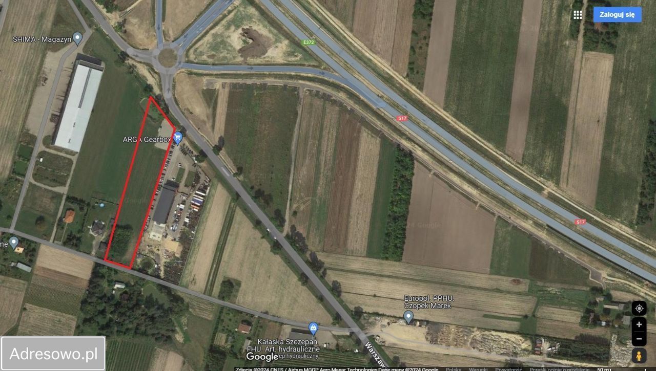 Działka inwestycyjna Ryki, ul. Warszawska