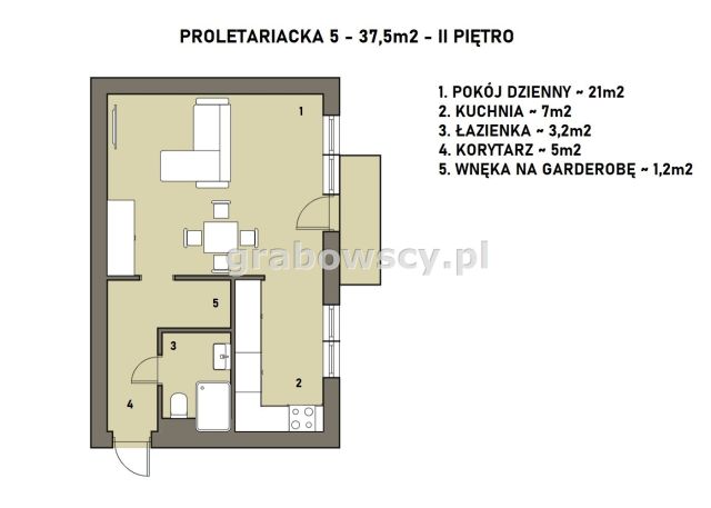 Mieszkanie 1-pokojowe Białystok Centrum, ul. Proletariacka. Zdjęcie 11