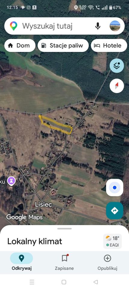 Działka rolno-budowlana Lisiec. Zdjęcie 1