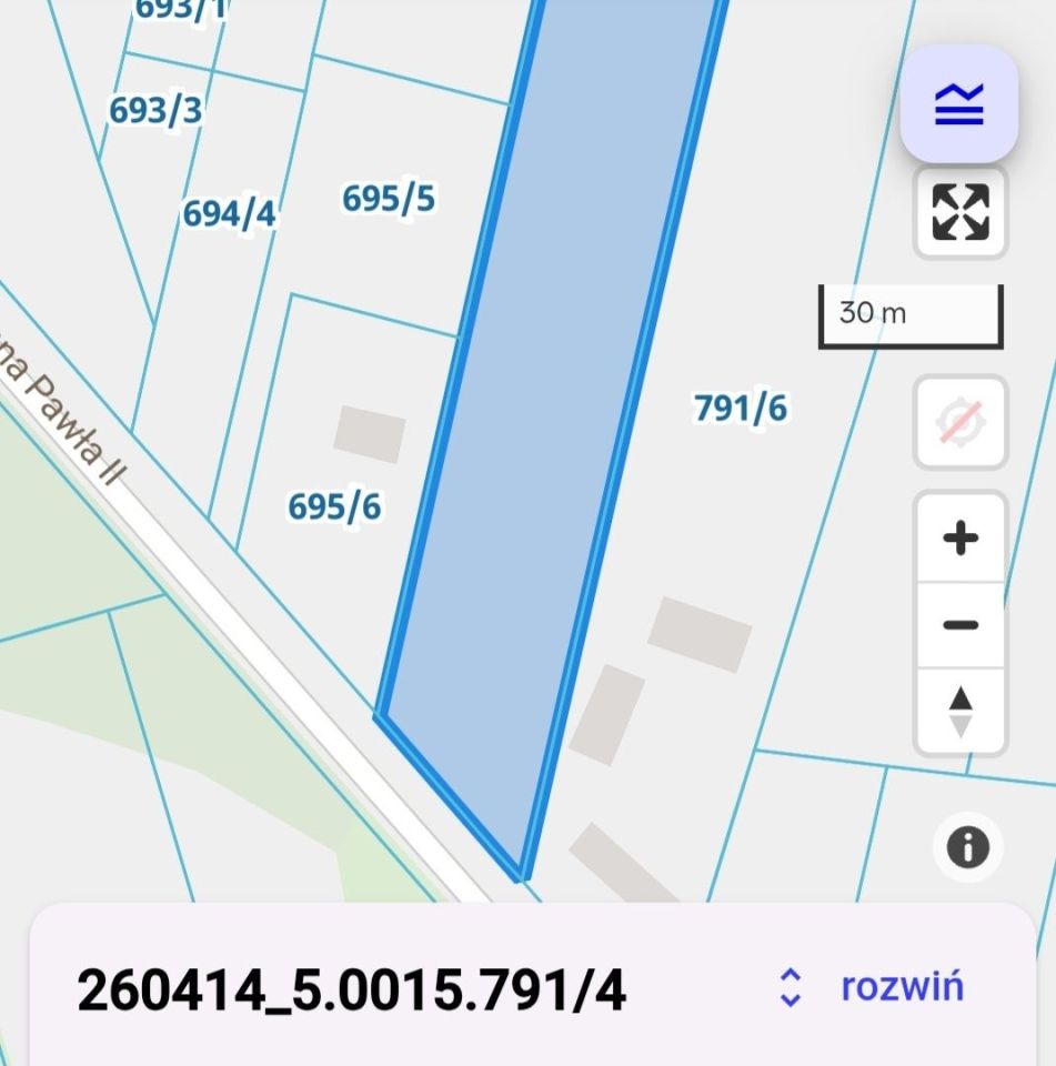 Działka budowlana Rykoszyn, ul. Św. Jana Pawła II. Zdjęcie 3
