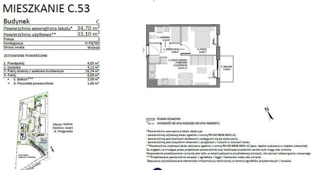 Mieszkanie 2-pokojowe Gdańsk Jasień, ul. Potęgowska. Zdjęcie 16