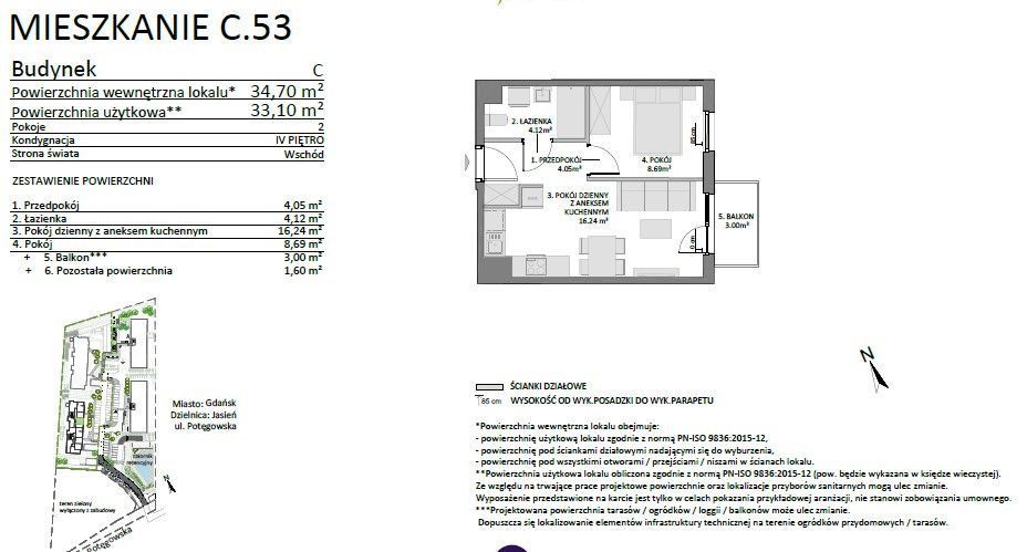 Mieszkanie 2-pokojowe Gdańsk Jasień, ul. Potęgowska. Zdjęcie 16