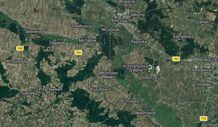 Działka rolna Młodzawy Duże