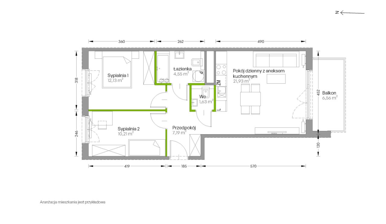Mieszkanie 3-pokojowe Kraków Czyżyny, ul. Romana Ciesielskiego. Zdjęcie 18