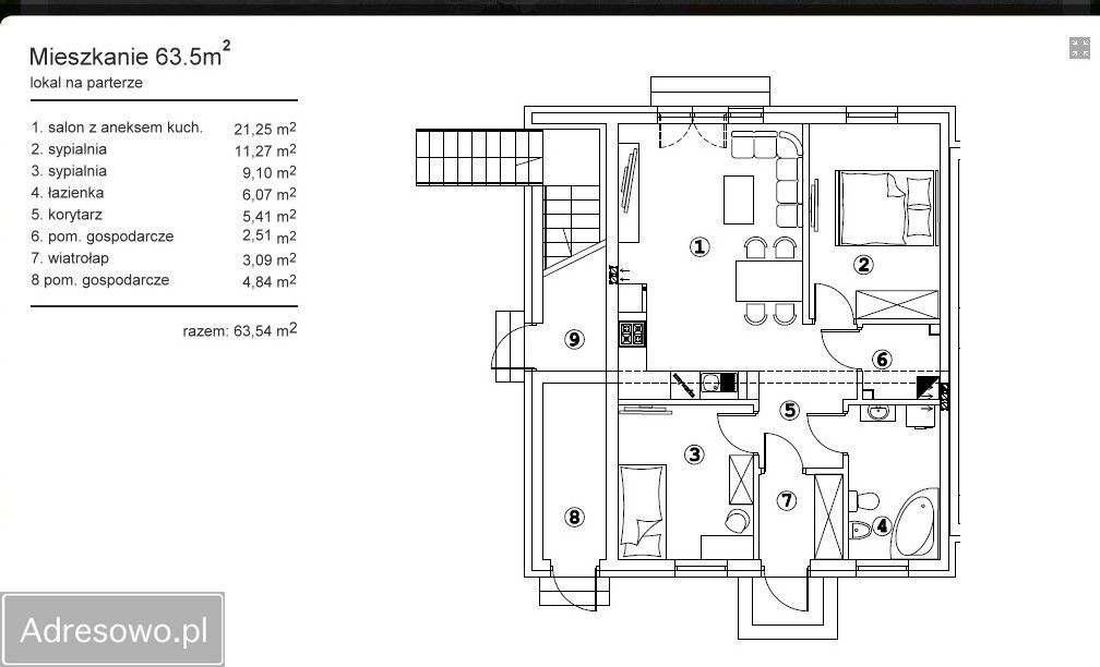Mieszkanie 3-pokojowe Kobyłka, ul. Mieszka I. Zdjęcie 3