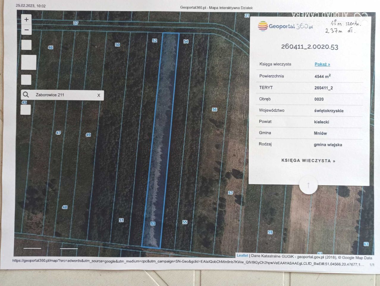 Działka rolna Zaborowice. Zdjęcie 2