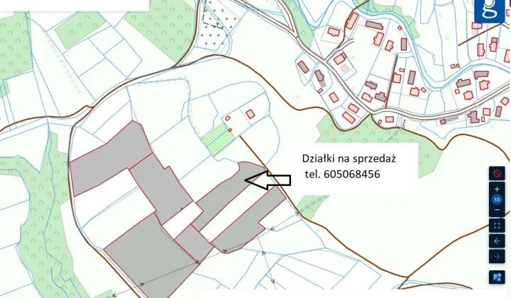 Działka rolna Dębna