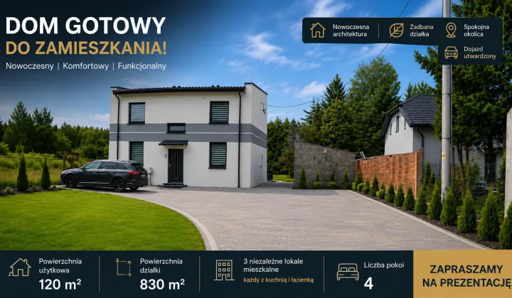 dom wolnostojący, 4 pokoje Sochaczew Chodaków, ul. Fryderyka Chopina