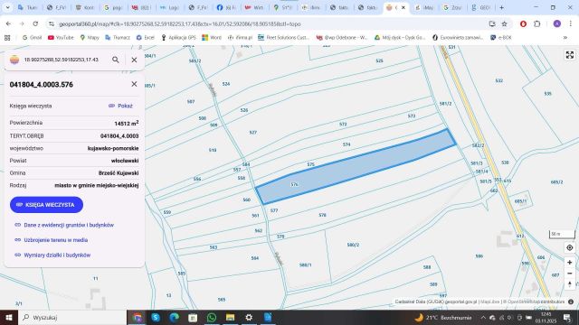 Działka rolna Brześć Kujawski. Zdjęcie 1