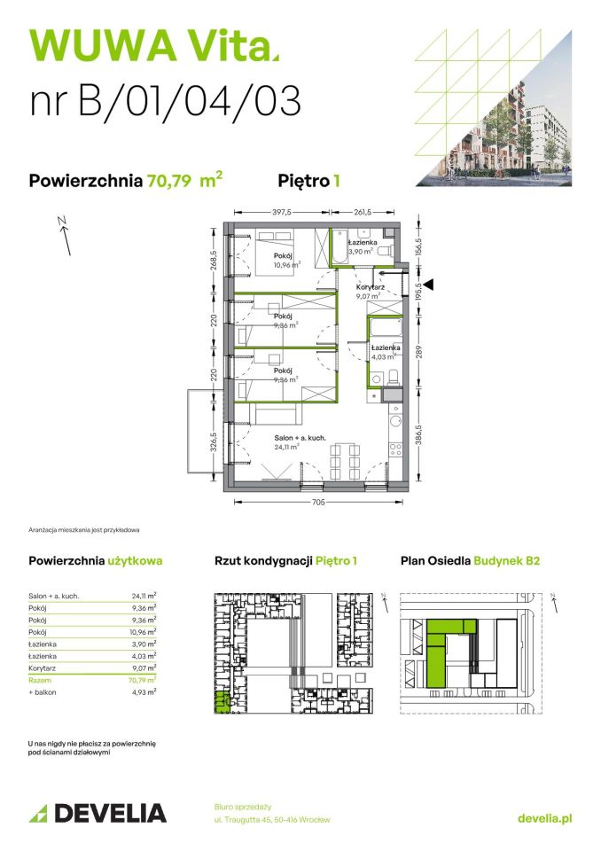 Mieszkanie 4-pokojowe Wrocław Żerniki, ul. Tadeusza Brzozy. Zdjęcie 6