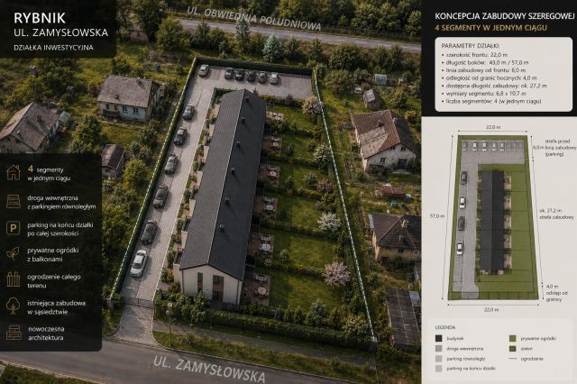Działka inwestycyjna Rybnik Smolna, ul. Zamysłowska. Zdjęcie 1